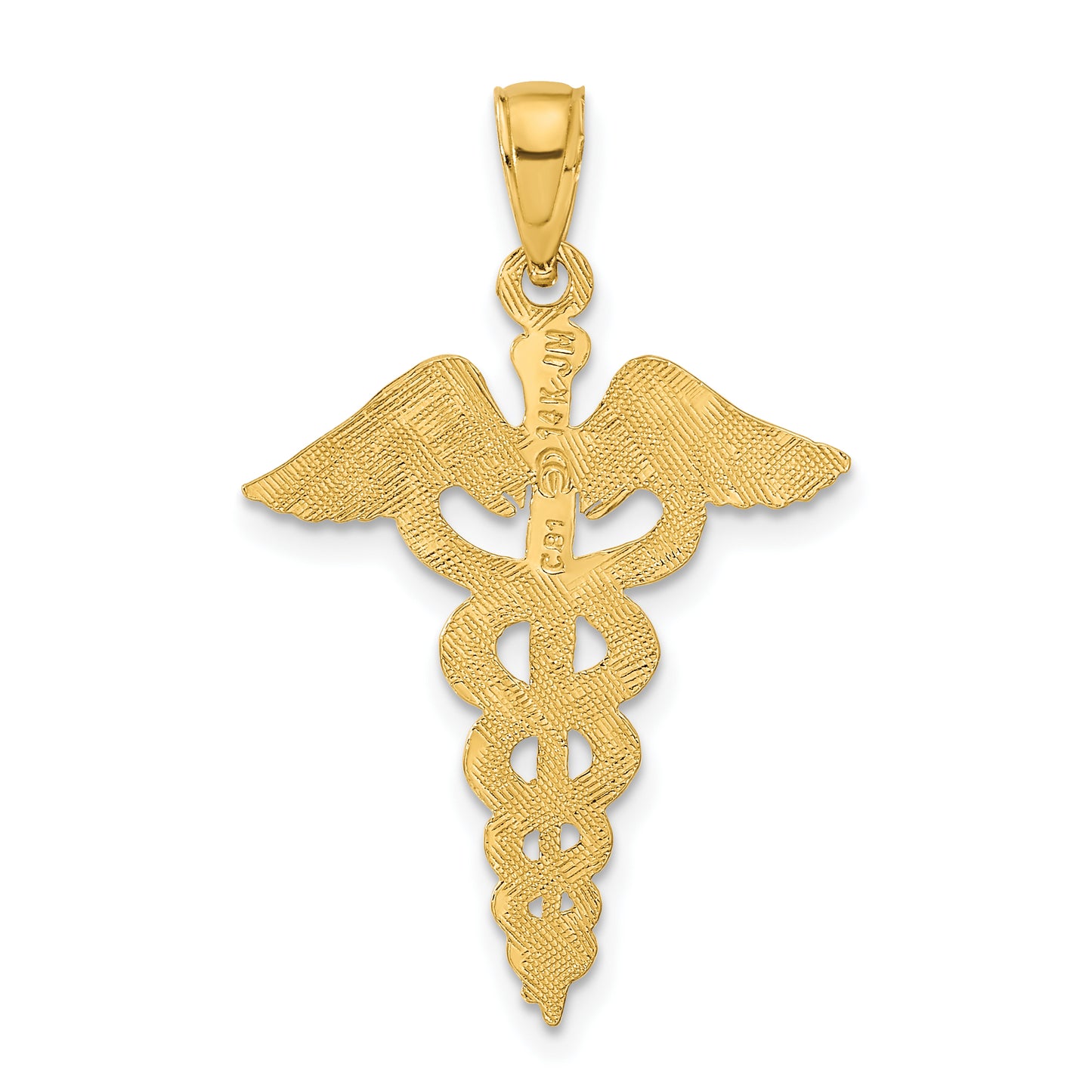 14k Caduceus Pendant