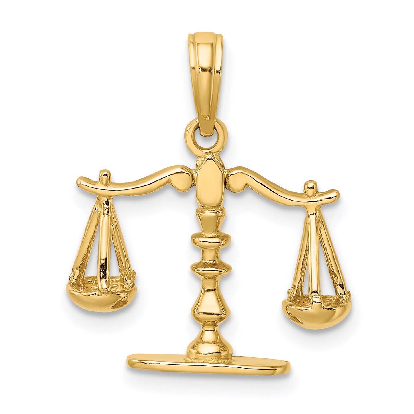 14k 3-D Moveable Scales of Justice Pendant