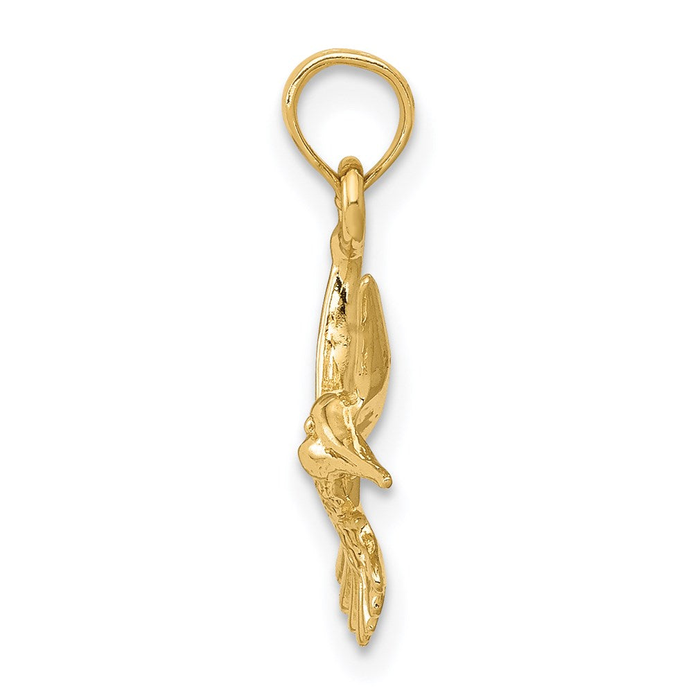 14k Hummingbird Pendant