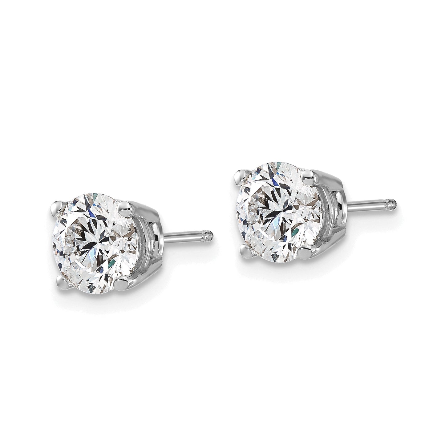 14K White Gold Lab Grown Diamond 2ctw VS/SI FGH 4 Prong Earrings