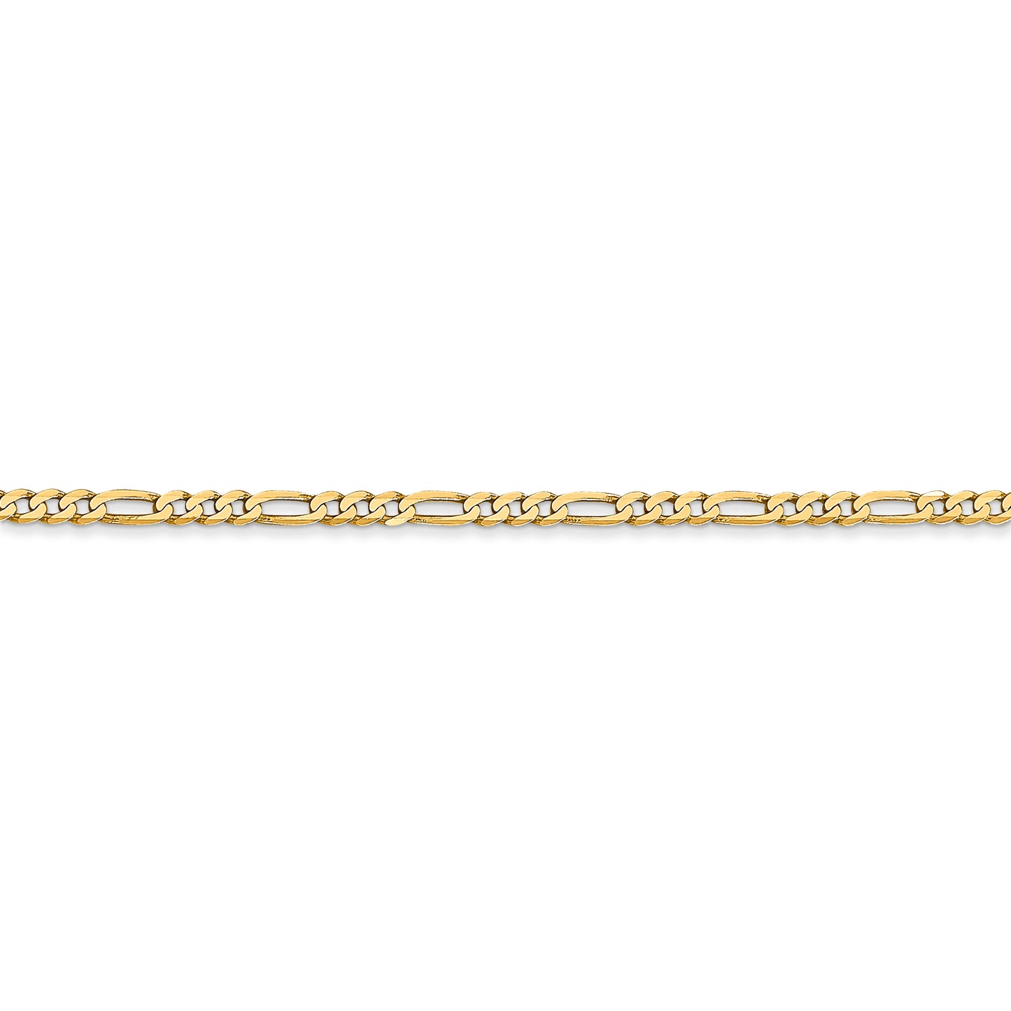 14k 2.25mm Flat Figaro Chain