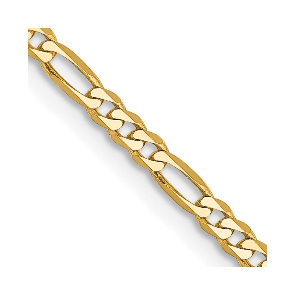 14k 2.25mm Flat Figaro Chain