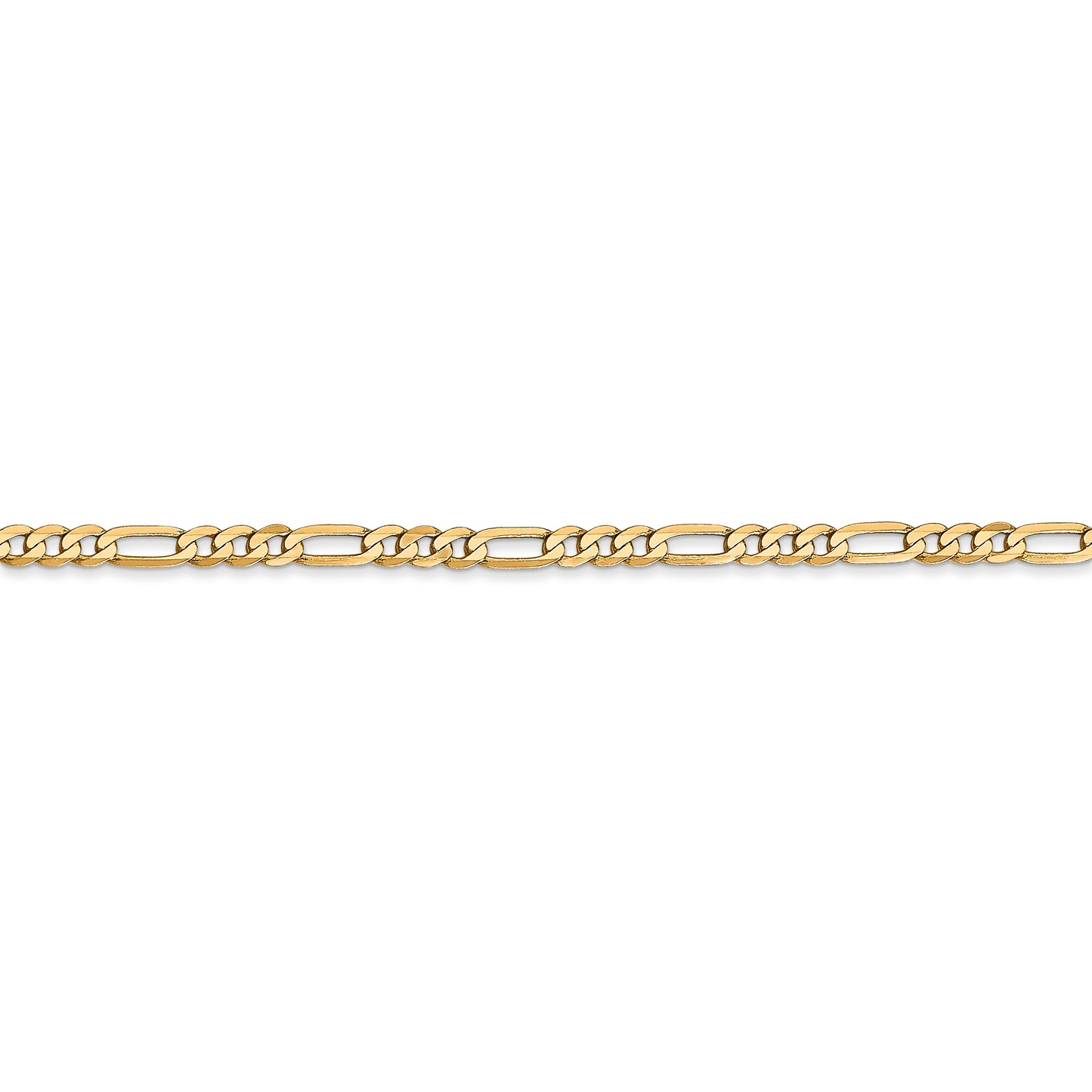 14k 2.75mm Flat Figaro Chain