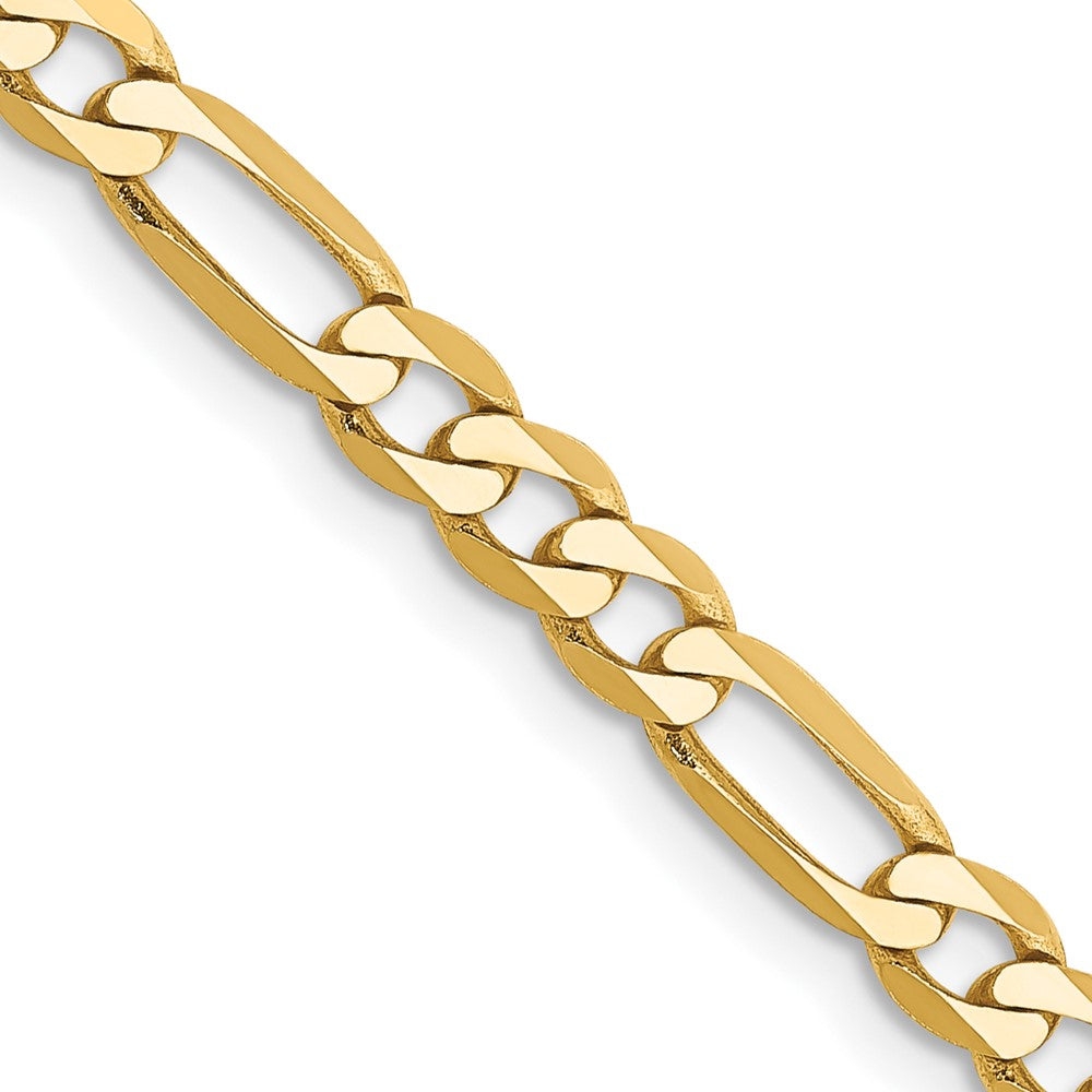 14k 4mm Flat Figaro Chain