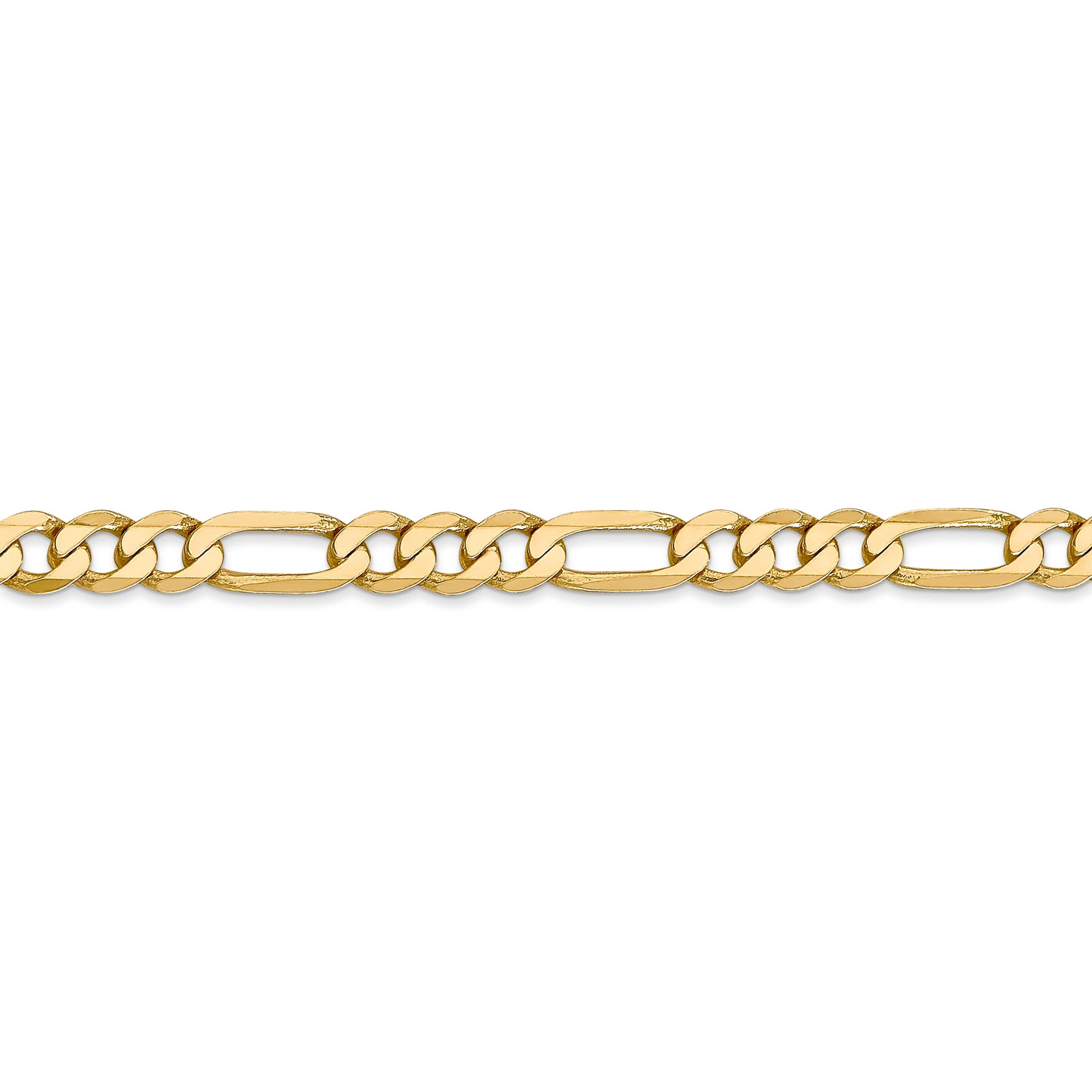 14k 5.25mm Flat Figaro Chain