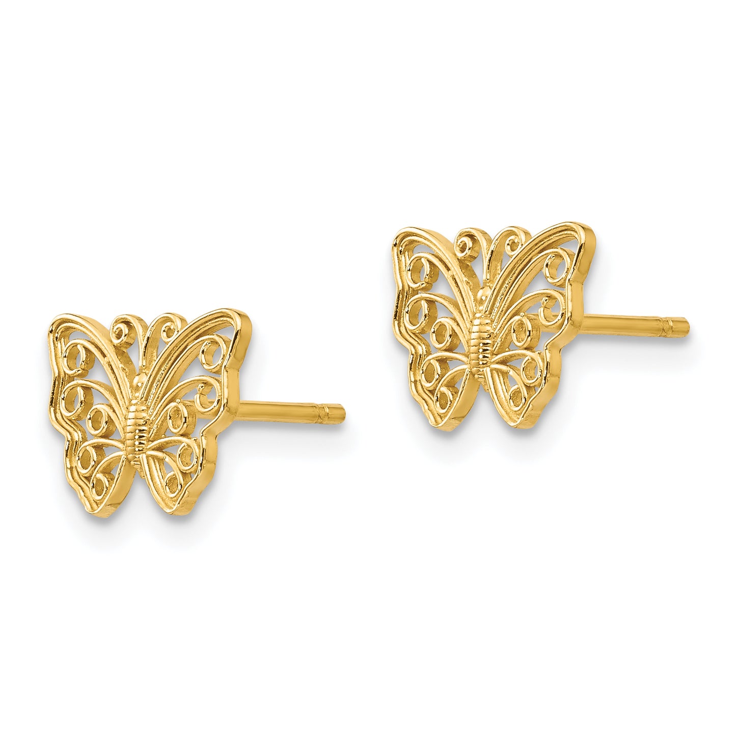 14K Butterfly Post Earrings