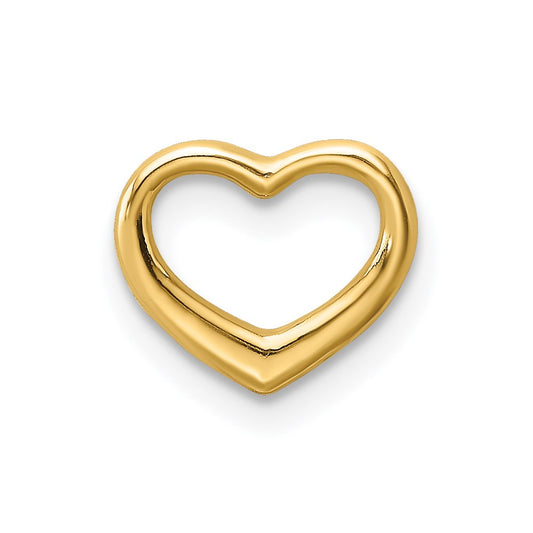 14K Polished Mini Floating Heart Slide