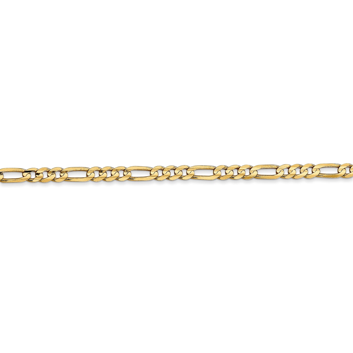 14k 3mm Concave Open Figaro Chain