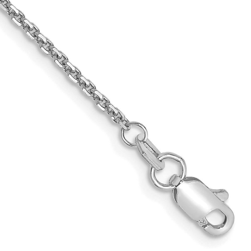 14k WG 1.45mm D/C Cable Chain Anklet