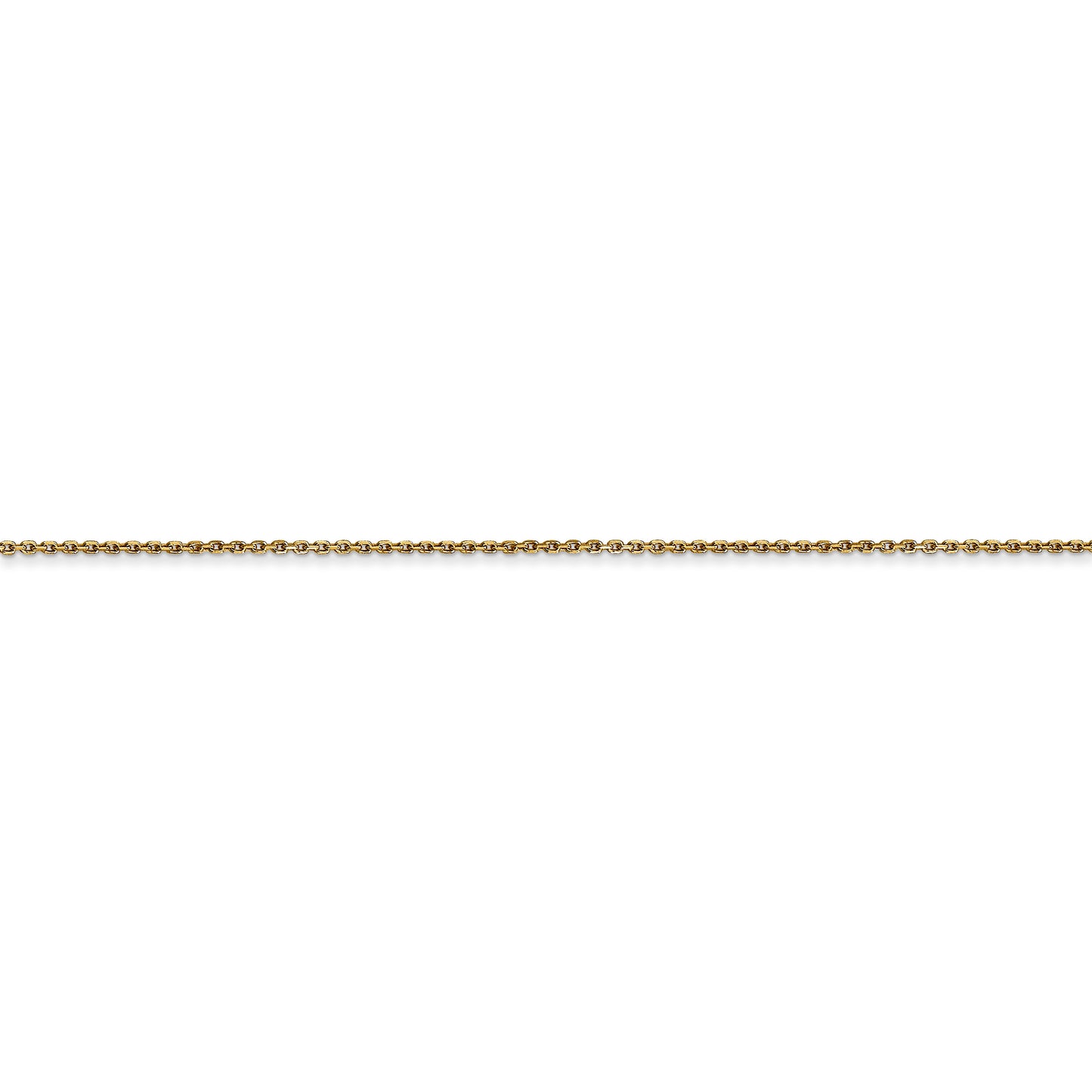 14k .8mm D/C Round Open Link Cable Chain