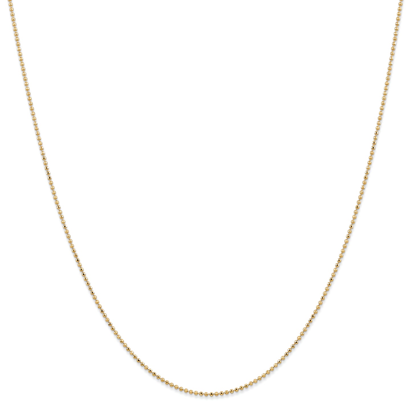 14k 1.2mm D/C Beaded Pendant Chain