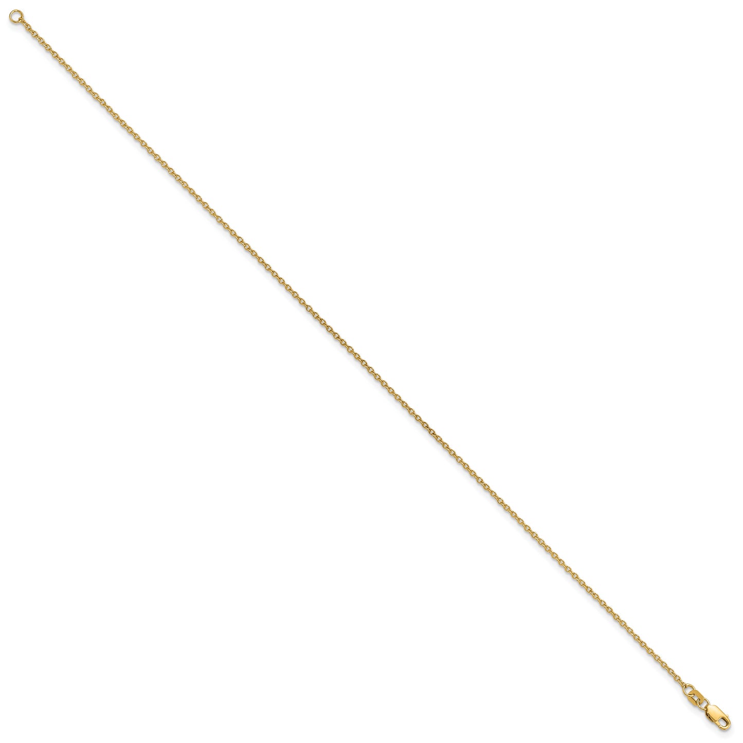 14k 1.4mm Forzantine Cable Chain Anklet