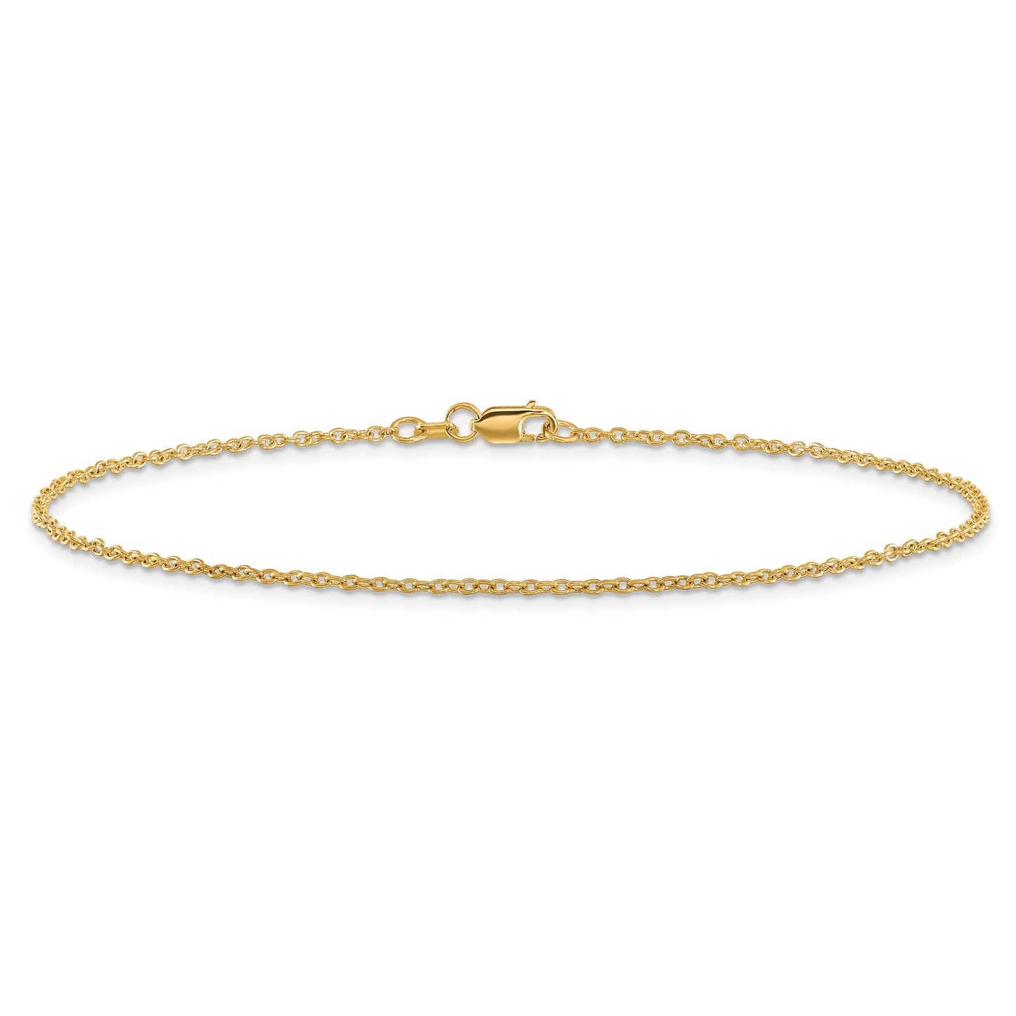 14k 1.4mm Forzantine Cable Chain Anklet