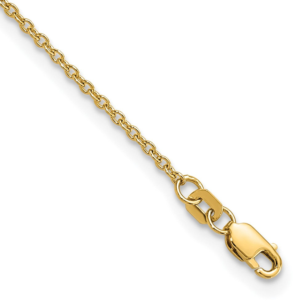 14k 1.4mm Forzantine Cable Chain Anklet