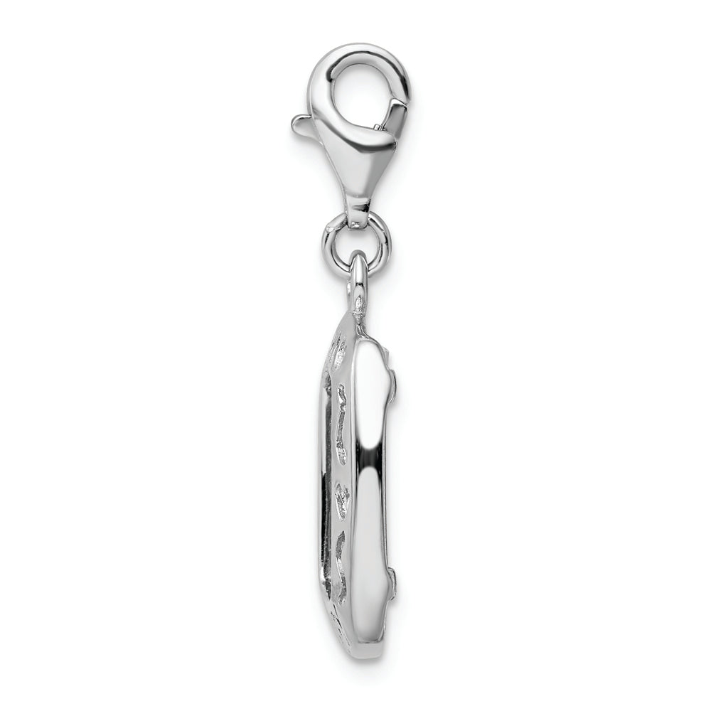 Sterling Silver Amore La Vita Rhodium-pl Polished My Baby Frame Charm