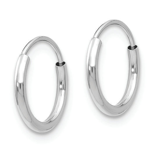 14k White Gold Madi K Endless Hoop Earrings