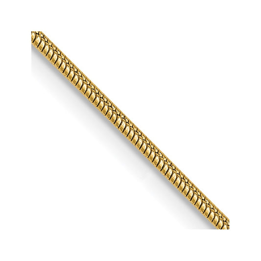 14k 1.1mm Round Snake Chain