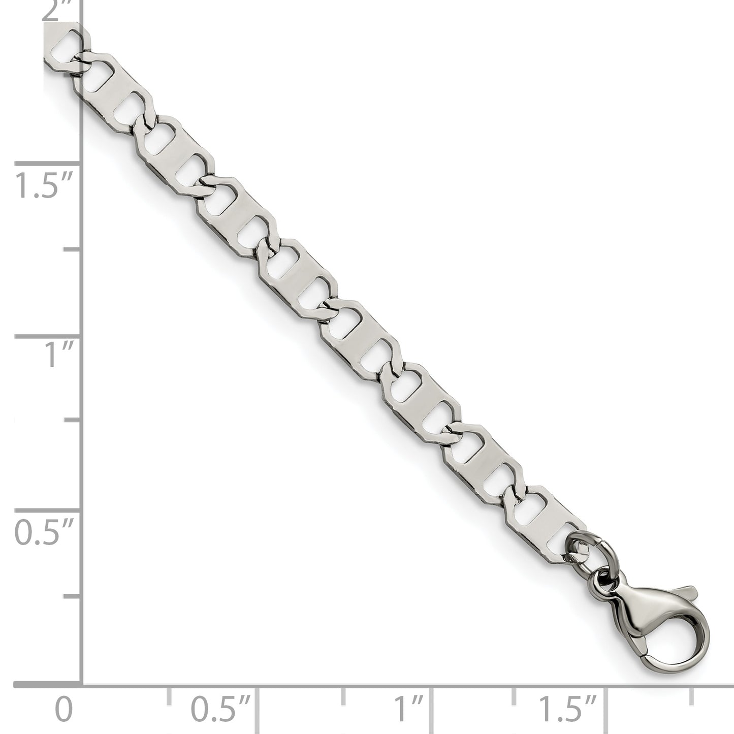 Stainless Steel Polished 5mm 7.5in Anchor Chain