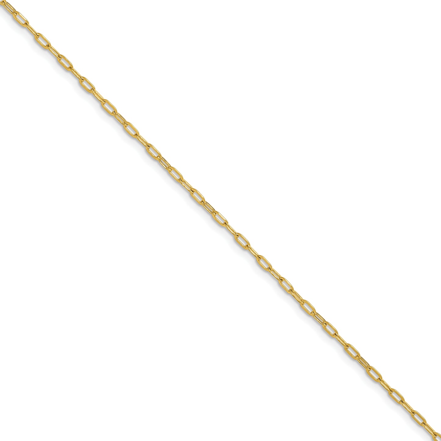 Stainless Steel Polished Yellow IP Open Link Paperclip 20in Chain Necklace