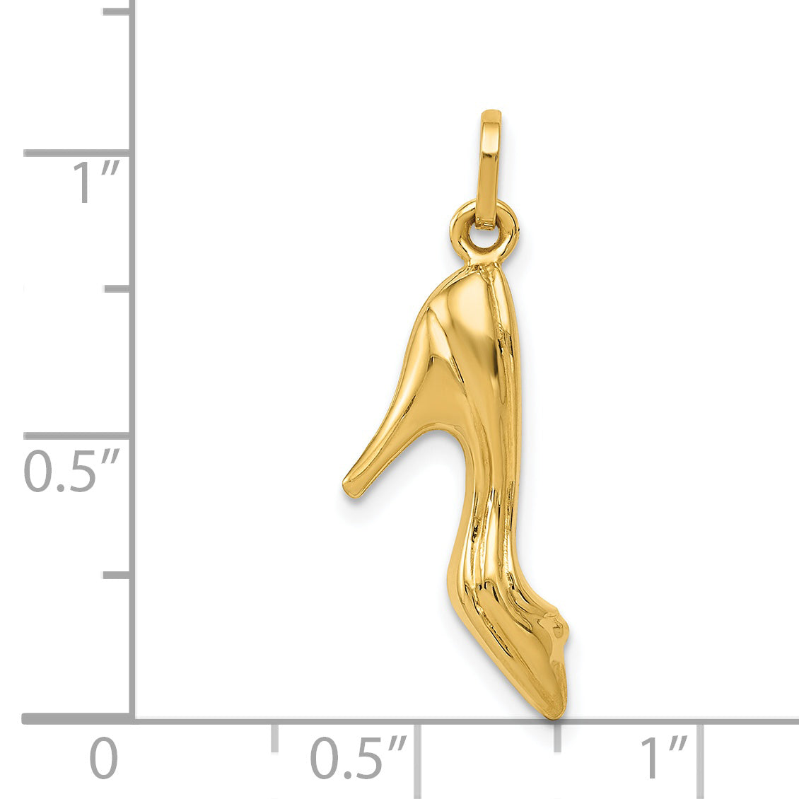 14K  3D High Heel Shoe Charm