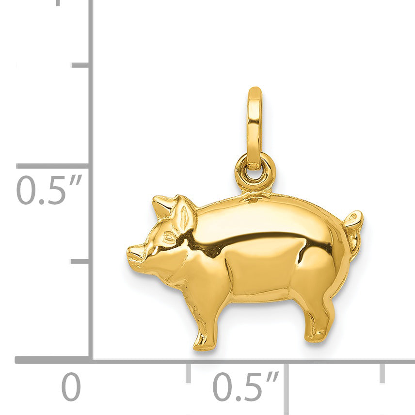 14k Pig Charm