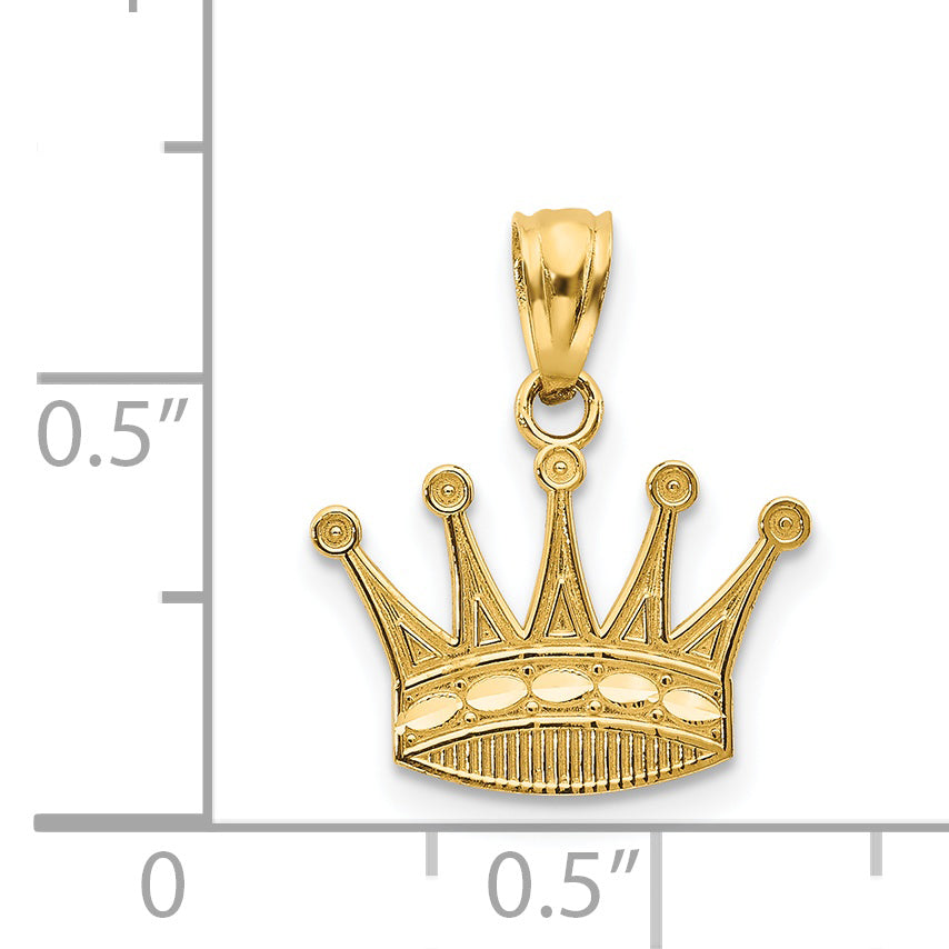 14k Crown Pendant