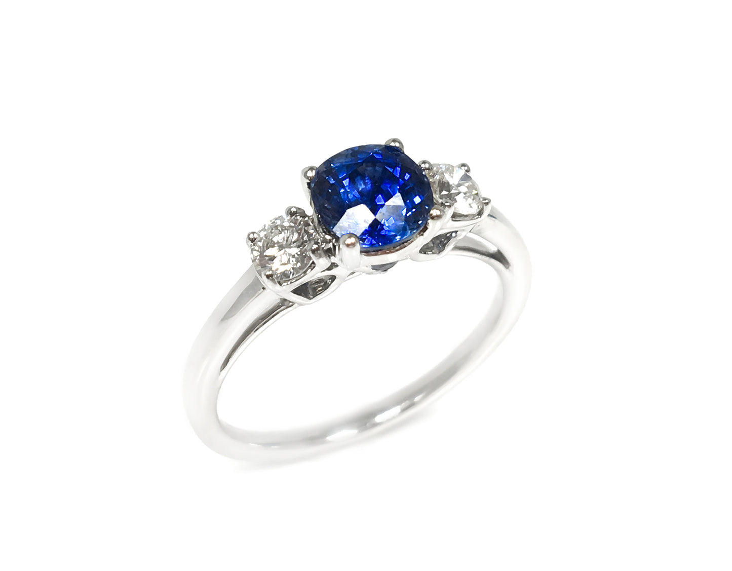 RING, 14KW, SAPPHIRE, RD