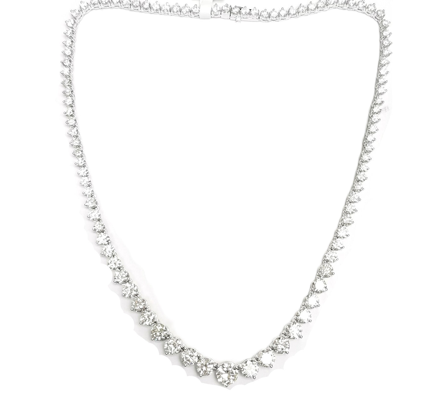 NECKLACE, 18KW, 12 ct, DIAMOND, RD, Riviera