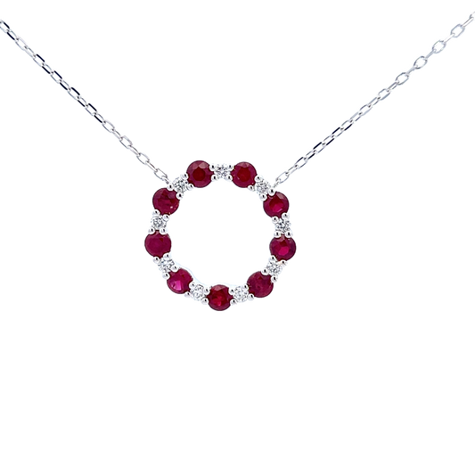 PENDANT, 14KW, RUBY, RD