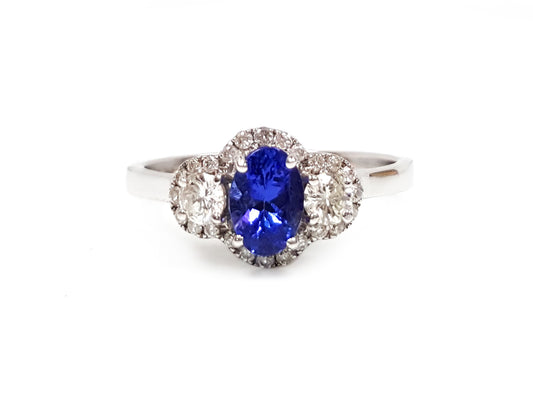 RING, 18KW, TANZANITE, OVAL