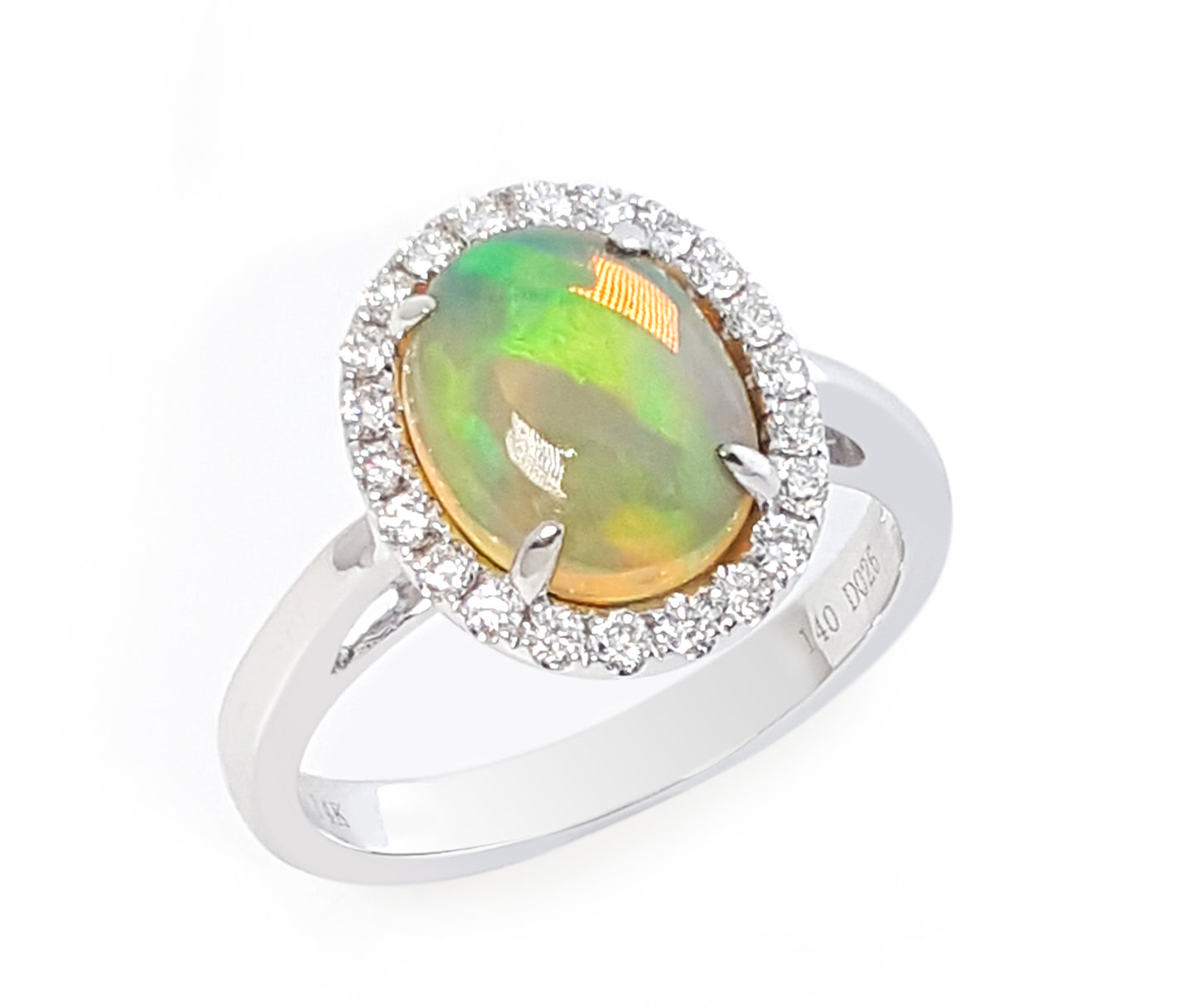 RING, 12x10mm, OPAL, OVAL, Midnight Opals